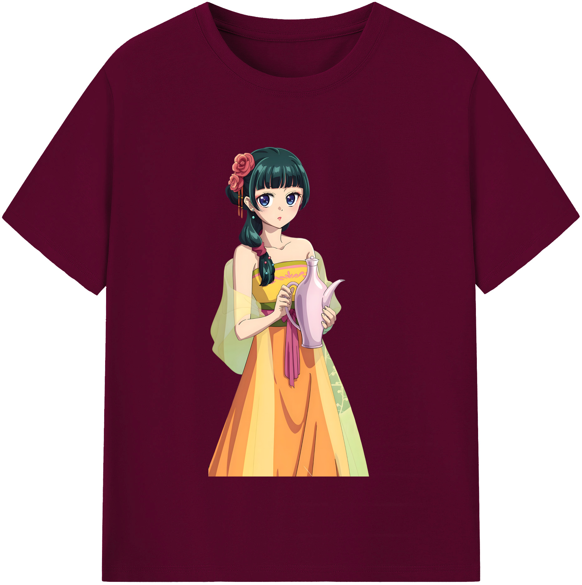 （画像用） 薬屋のひとりごと The Apothecary Diaries レディースカジュアルプリントTシャツ（綿100％）